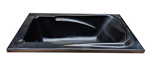 Image of MADONNA Bonn (4.5 x 2.5 ft) Acrylic Fixed Bathtub (Black) with 5 Year Warranty