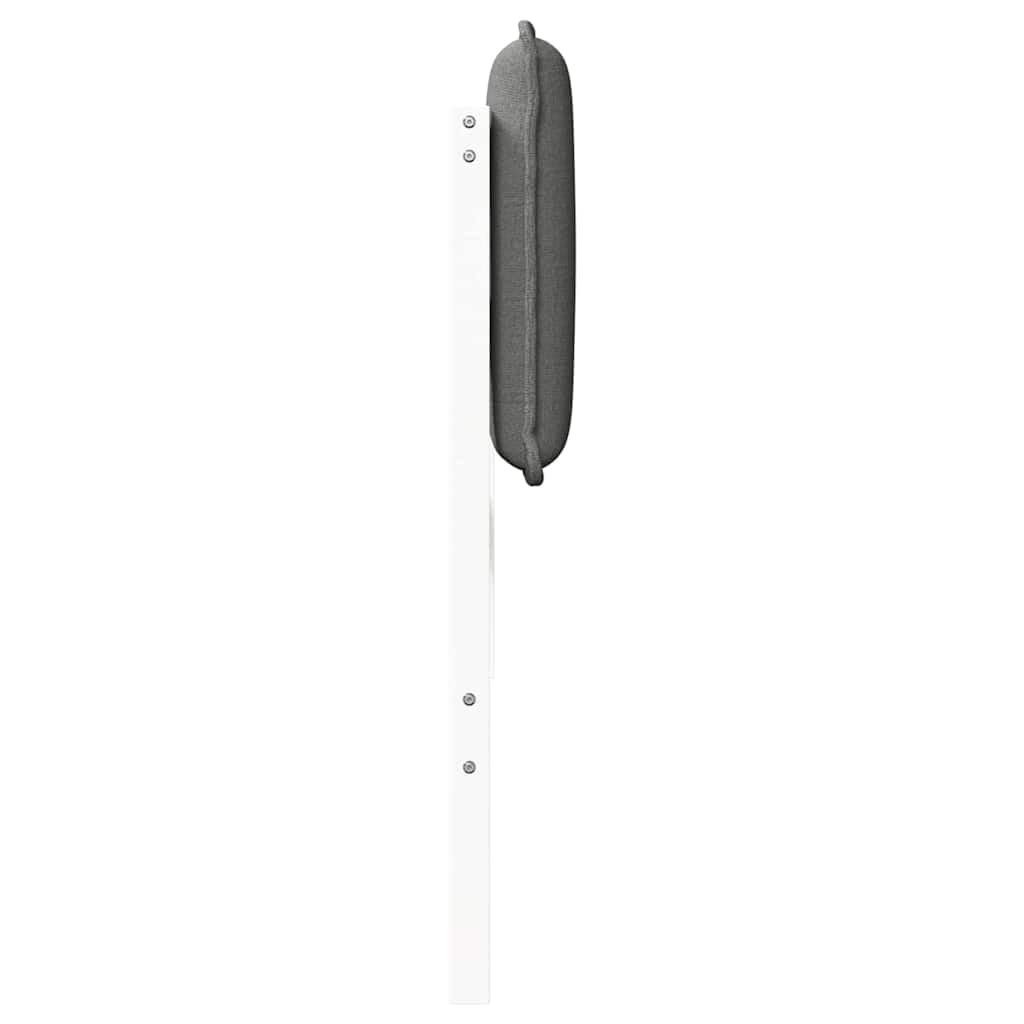 Wyściełany zagłówek do łóżka, biały i jasnoszary, 140 cm, lite drewno sosnowe, nowoczesne wzornictwo, trwały