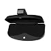 MOSISO Car Visor Sunglasses Case, Universal Automotive ABS Eyeglasses Holder Protective Box Clip Eyewear Hard Shell Storage Organizer with Magnetic Closure and Double Card Clamp, Piano Black
