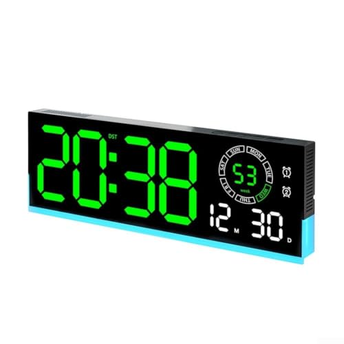 Reloj de pared digital LED para salones modernos con brillo regulable 5