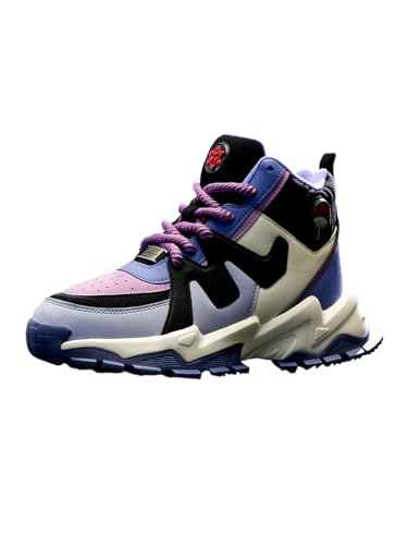 Image of The Souled Store Naruto Shippuden: Sasuke Men and Boys Purple PU Upper Lace Up High Top Sneakers