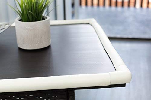 Corner and Edge Baby Proofing Guards (10' Edging and 4 Corners) - Pre-Applied Adhesive for Easy Installation - Subtle, Stylish Design Great for Any Home (White)