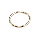 14k Gold Filled 7mm Snug Fitting Nose Open Ring Hoop 21 Gauge Piercing Jewelry for Women Sold As One