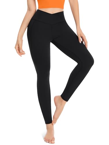 Leggings for Women with Pockets Yoga Pants for Women High Waisted Crossover Workout Leggings Lounge Yoga Pants2