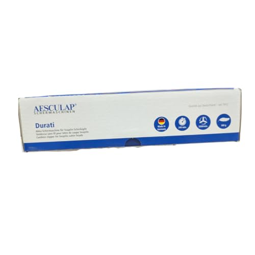 EHASO AESCULAP Profi Hundeschermaschine Set Durati Speed mit Scherk. + Hundenapf + Aufschiebekammset (Rot)