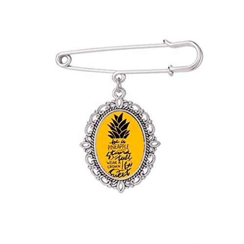 Broche Be a Sweet Pinefruit jaune M pour rehausser une tenue basique