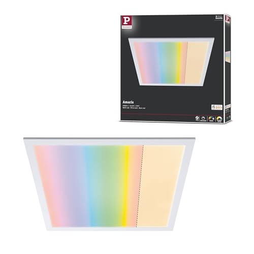 Panneau LED Paulmann Amaris en métal dépoli et système RGBW