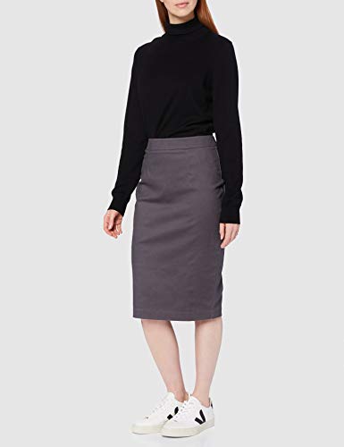 MERAKI Women's Regular fit Skirt, Grey (Marl Grey), 10, Label:S