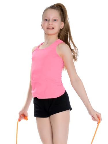 Image of Geyoga 6 Pieces Girls Dance Tank Top Sleeveless Cami Racerback Crop Camisole Outfit for Ballet Athletic
