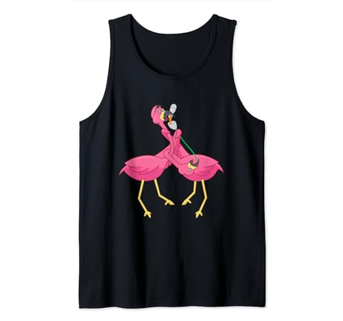 Pink Flamingo Drinking Alcohol Beer Bong Hawaii Summer Party Camiseta sin Mangas