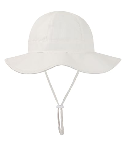 Image of Baby Girl Sun Hat Toddler Summer Bucket Hats UPF 50+ Hat for Infant Girl Beach Hat with Wide Brim 0-6T