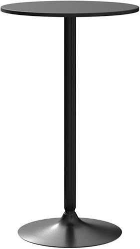 Miniatura 5 de Giantex 2 mesas de bar 2 en 1 con poste desmontable, base de metal resistente, parte superior redonda de 24 pulgadas, 40/22 pulgadas, dos alturas