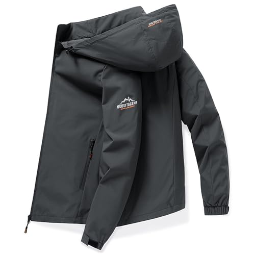 Impermeabile Uomo Antipioggia, Giubbotto Impermeabile Uomo, Giacca Antivento Impermeabile Elegante