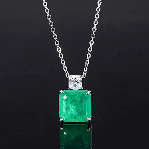 Bijoux mariage émeraude et collier argent sterling pour femme - 2
