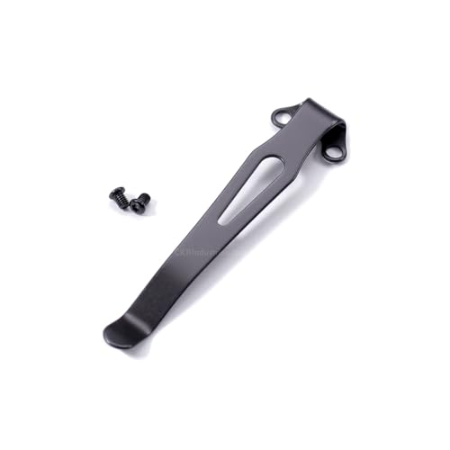 EZSMITH (Model 33 Universal Pocket Clip - (Tactical Black Finish) - Replacement Pocket Clip for Folding Knives, Cell Phones, Flashlights, Tactical Gear, Wallets, Tools