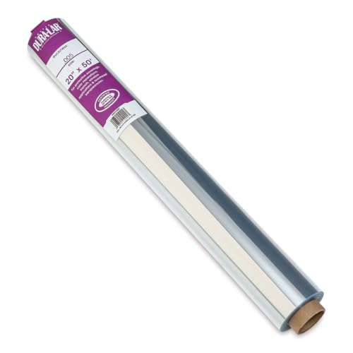 Grafix x 50’ Roll – Ultra-Clear .005” Film, Acetate Alternative, Glossy Surface for Coverings, Stencils, Color Separations, Window Applications, Transparencies, and More, Polyester, 20" x50'x0.01