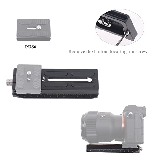 Image of FocusFoto Lower Quick Release Baseplate QR Plate for DJI Ronin RS2 RSC2 RS3 Pro Gimbal Stabilizer Arca-Swiss Standard Camera Tripod Ballhead (Lower Version)