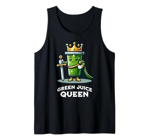 Green Juice Queen Funny Healthy Food Drink Tank Top