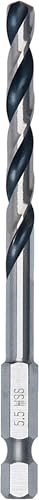 Bosch 1x Foret hélicoïdal Metal HSS avec emmanchement hexagonal (pour Acier, Métaux non ferreux, Ø 5,50 mm, Professional Accessoire Perceuses/visseuses...