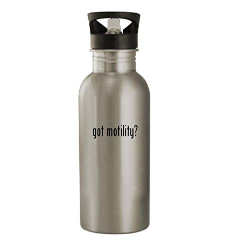 got motility? - 20oz Stainless Steel Water Bottle, Silver