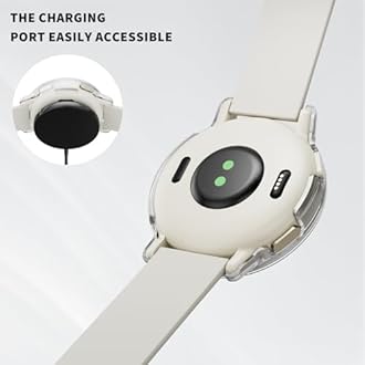 Rc-Z Screen Protector Case for Garmin vívoactive 5, [2-Pack] Hard PC Bumper Full Face Cover Replacement Accessories for Garmin Active 5/Vivoactive 5, Black