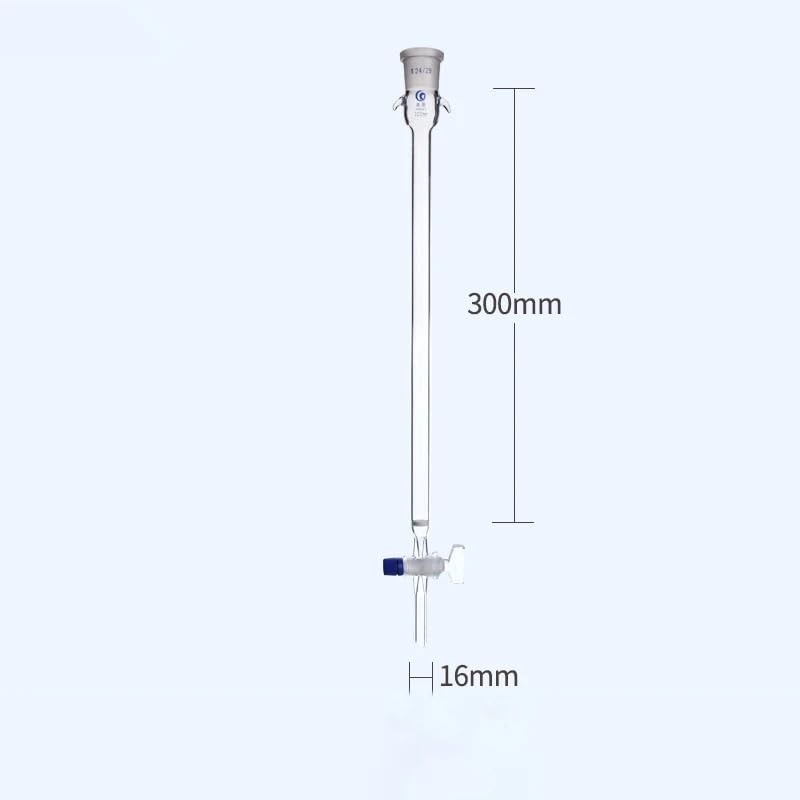 Kolumna chromatograficzna z rdzeniem szklanym o średnicy 24# i szklanym tłokiem 16 mm/22 mm/30 mm/40 mm (16 x 200 mm – kaliber 24)(16x300mm- caliber24)