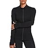 Pinspark-Womens-Track-Jacket-Breathable-Running-Jacket-Zip-Up-Sportswear-Slim-Fit-Workout-Tops Pinspark Women Workout Jackets Running Yoga Active Jacket Zipper Track Tops Long Sleeve Sportswear Black L