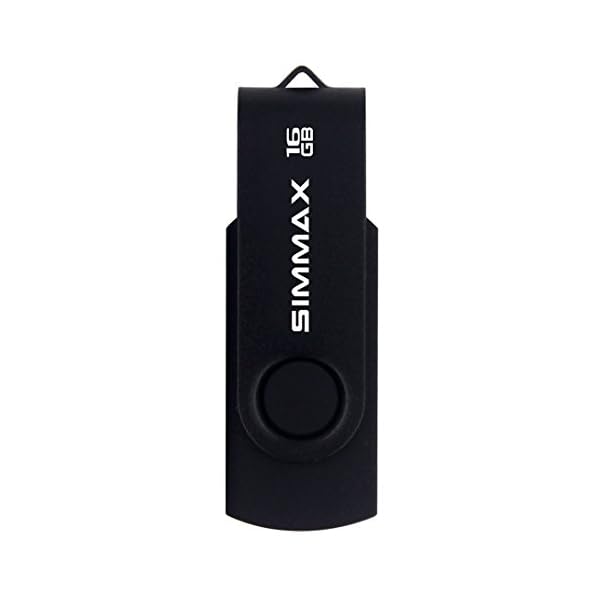 SIMMAX USB Stick 3 Stück 16GB Memory Stick Swivel-Design USB-Flash-Laufwerke Zip-Laufwerke (16GB Schwarz Blau Grün) – Bild 3