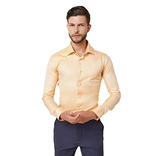 Image of Blackberrys Men's Cotton Solid Slim-Fit Formal Shirts