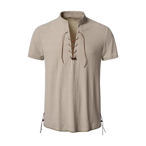 Chemise d'été décontractée homme manches courtes couleur unie travail vacances légères
