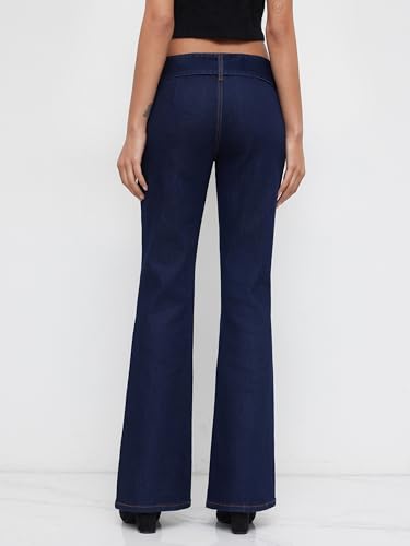 CIDER Flare Jeans for Women Low Waist Denim High Stretch Flared Trousers with Belt Jean Pants Ladies4