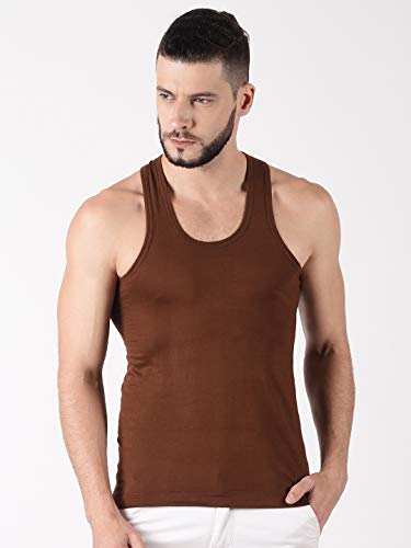 Image of Dollar Lehar Men Combed Cotton Round Neck Vest -Colour May Vary