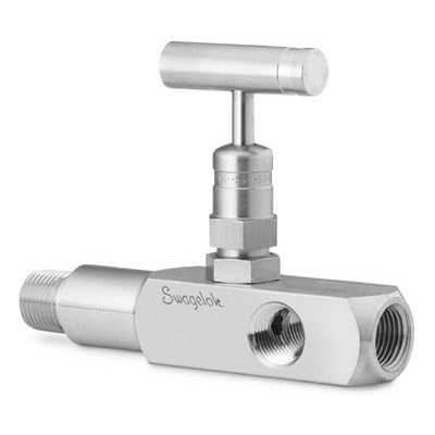 SS-5PDGM12-F8-E | Swagelok Rising Plug Valve, Screwed-Bonnet, Gauge Port, Inlet : 3/4" Male : NPT, Outlet : 1/2" Female : NPT, 6,000 psi, 316 Stainless