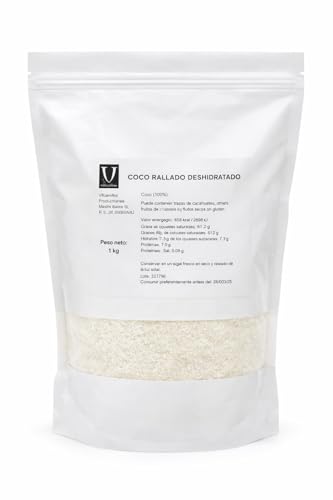 Villaolivo - Coco Rallado Deshidratado 1kg | Perfecto para Repostería y Batidos | Ralladura Muy Fina