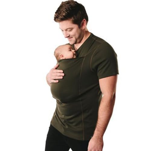 Dad and Mom Kangaroo Carrier Shirt Mens Top Women's Slim Tee Versatile Use Convenient Pockets T-Shirt