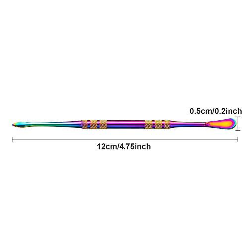 10 Packs Wax Carving Tool Wax Tool Carving Tool Rainbow Stainless Steel Tool Spoon 4.75 Inch (Rainbow) #TOP1