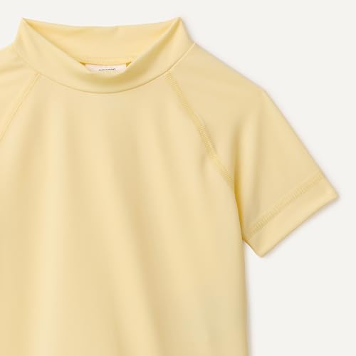 Image of Amazon Essentials Girls and Toddlers' Short Sleeve Slim Fit High-Neck Rashguard T-Shirt
