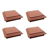 Semetall Pfostenkappen, 15,2 x 15,2 cm, 4 Stück, Pyramiden-Pfostenkappen für Zaun, Deck, Briefkasten, Dock-Pfosten, Braun