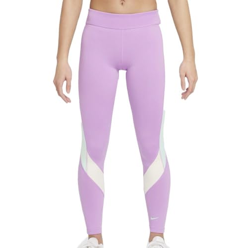 Nike Girl's Purple Leggings One Tight, purple, 13 Years