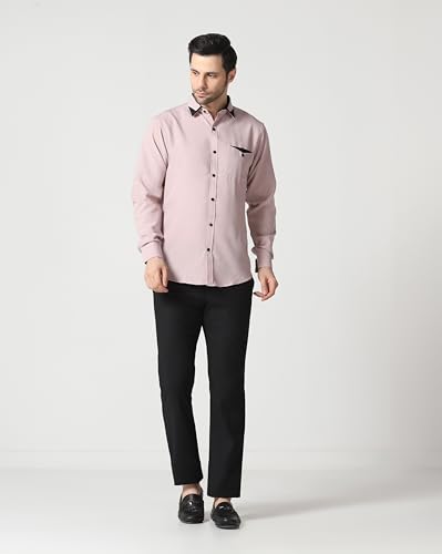 Image of TAGDO Men's Full Sleeve Shirt | Pocket Design and Spread Collar Shirt for Man (2054)