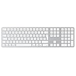 OMOTON Clavier Bluetooth pour Mac, Clavier sans Fil Rechargeable Multi-dispositifs avec 3 Canaux Bluetooth pour Apple Mac Pro/Mini, MacBook Pro/Air, iMac Pro, AZERTY Français, Argent