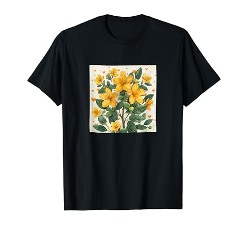 Gráfico de estilo bohemio con forma de corazones de flores de crisogono alrededor Camiseta