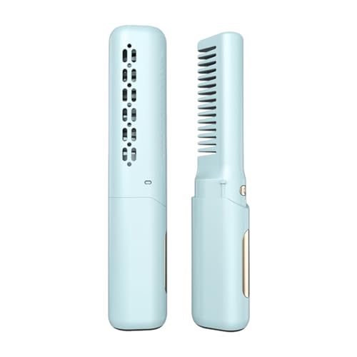 Swiixxer Mini Plancha de Pelo Profesional de Calentamiento RáPido Peine Caliente EléCtrico Multifuncional InaláMbrico Plancha PortáTil-B