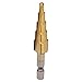 Step Drill Bit HSS Multiple Hole Tapered Reaming Straight Groove Hand Tools 4mm 12mm