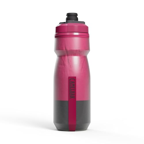 Image of CamelBak Podium Chill Insulated Bike Squeeze Water Bottle, Cold Retention for Cycling, 21oz, Mercury Berry