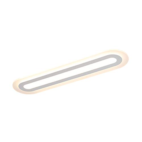 Plafonnier LED moderne acrylique blanc 40cm luminaire cuisine lumière chaude variable 15W