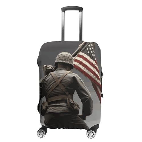 United States Marine Elastic Luggage Cover Suitcase Protector for 19-32 Inch Suitcases | Universal Stretchable Travel Bag Cover | Anti-Scratch, Washable with Zipper Closure S