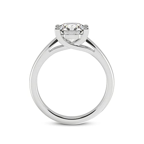 FRIENDLY DIAMONDS Lab Grown IGI Certified Diamond Engagement Ring | 1-5 Carat | 14K Or 18K in White, Yellow Or Rose Gold | Allen Flat Band Solitaire Diamond Engagement Ring | FG-VS1-VS2 Quality3