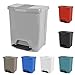 TIENDA EURASIA® Cubo de Basura con Pedal para Cocina - 25L - Material de Plastico Reciclado Ecológico - Medidas: 34x30x41 cm (Gris)