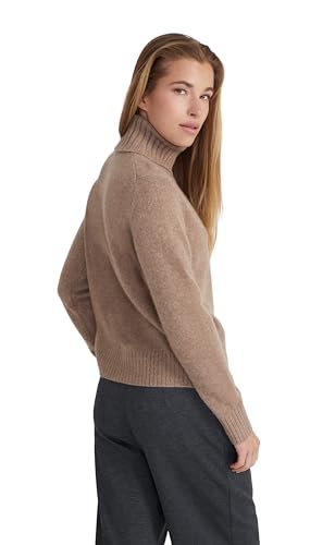 Image of Style & Republic Women's 100% Cashmere Turtleneck Sweater, Regular Fit, Premium Knit Jumper for Autumn, Winter and Spring